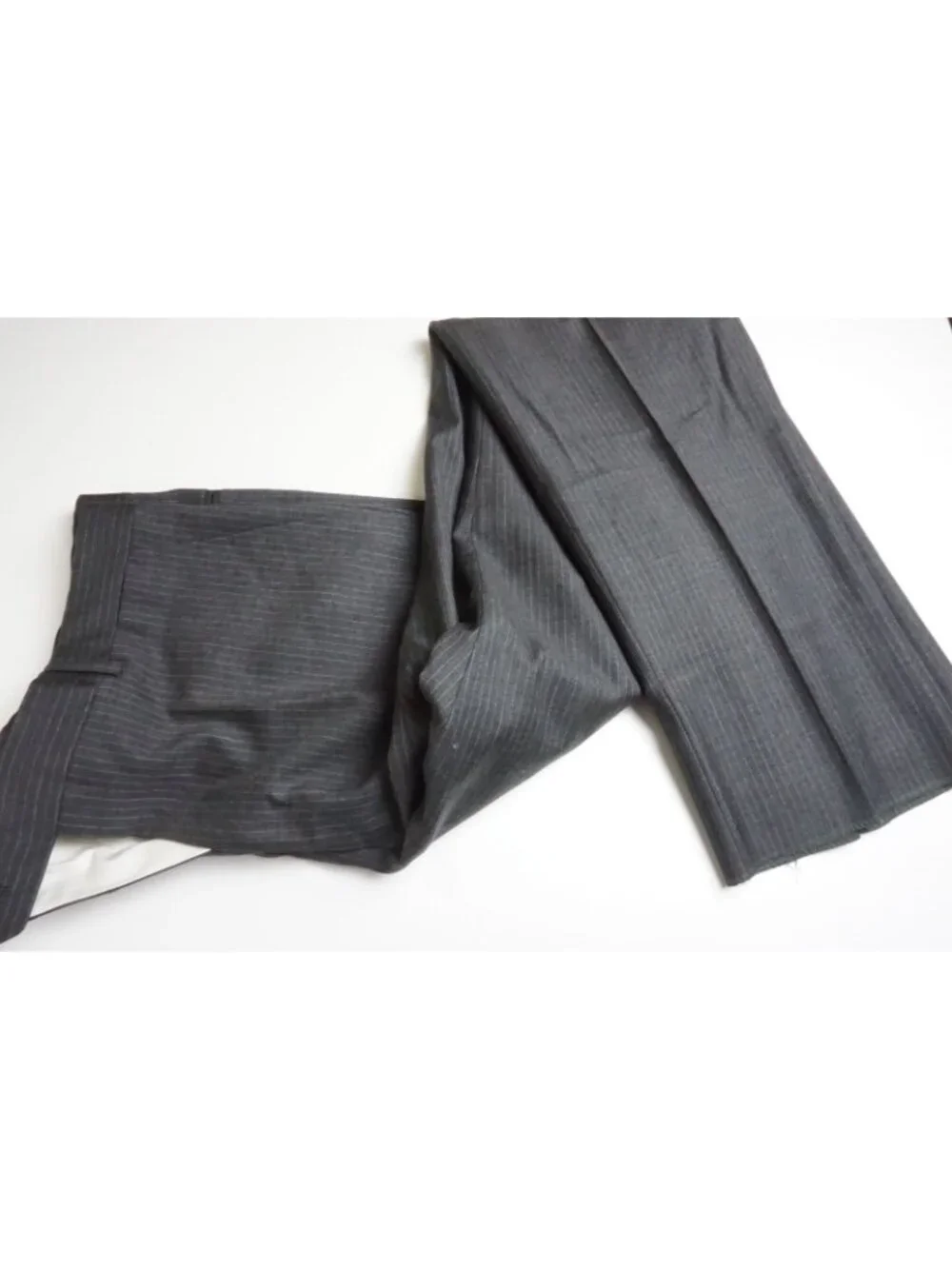 Burberry London Oxford Gray Pinstriped Wool 2 Pc Suit Jacket Pants 44R BRAND NEW